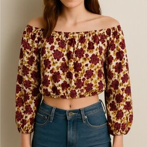 Floral off the shoulder top